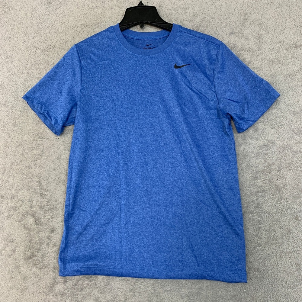 Nike Men's M Blue Dri-FIT Performance T-Shirt Heather Polyester